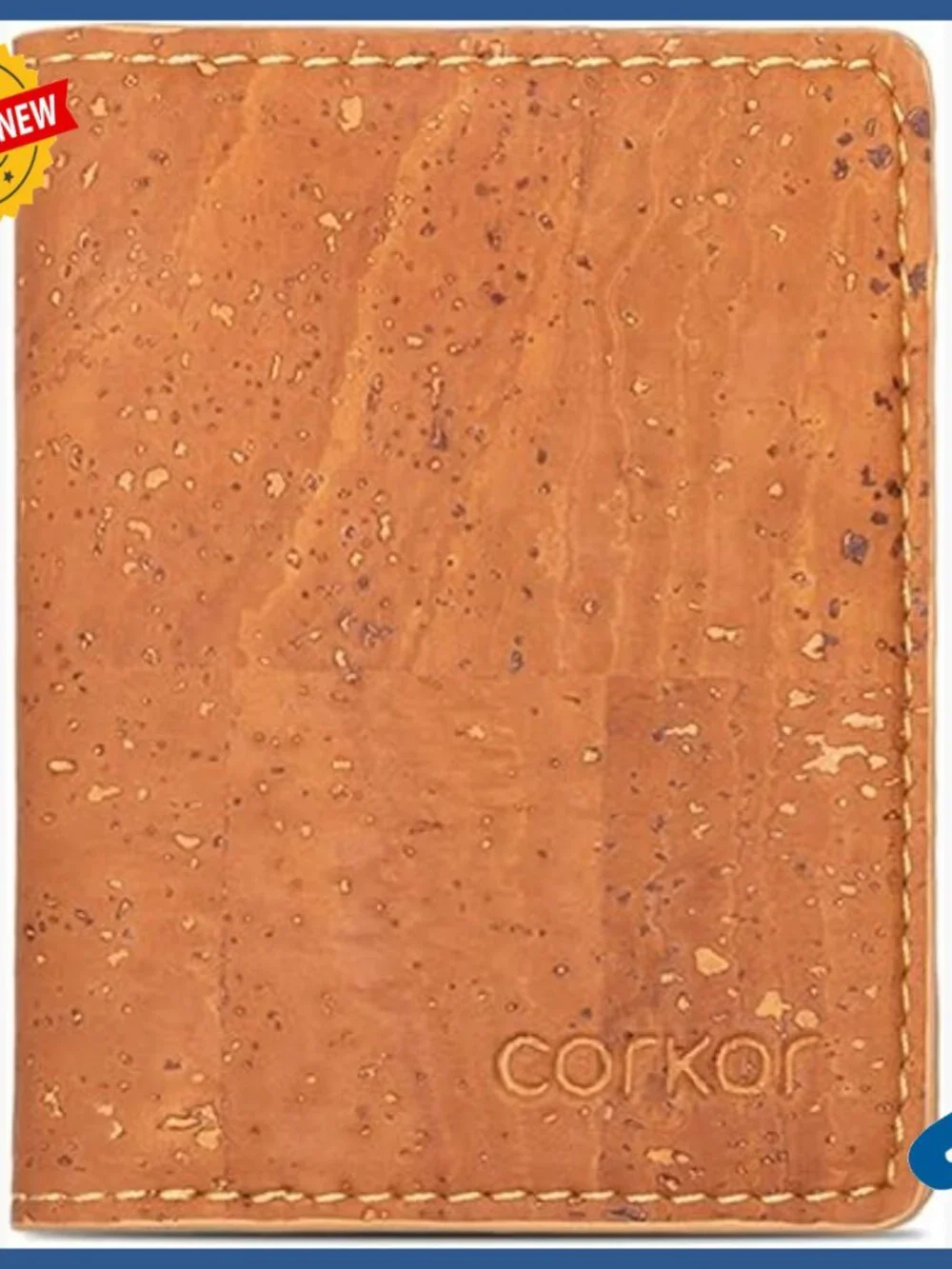 Slim Minimalist RFID Wallet, Eco Cork, Front Pocket Carry